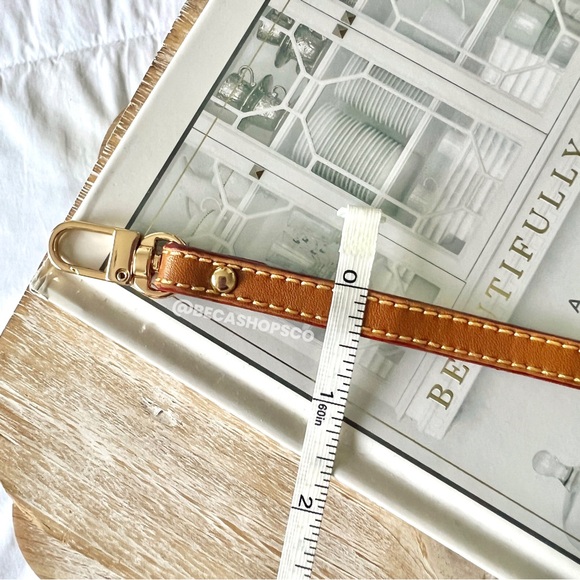 Vachetta Handbag Strap Replacement Leather Purse Strap with Red Trim - Picture 7 of 9